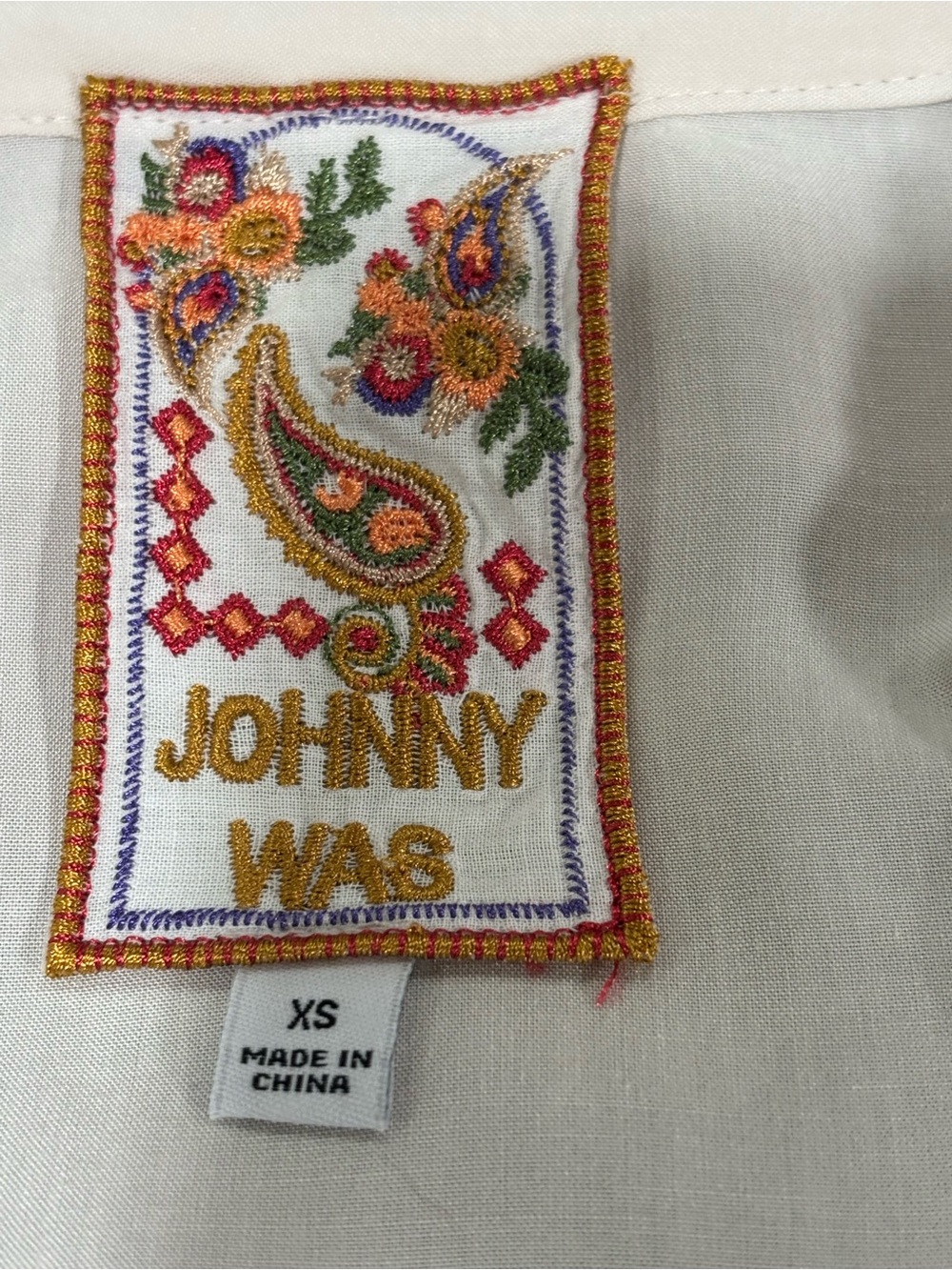 JOHNNY WAS WOMENS VINTAGE BUTTON DOWN SHIRT SIZE XS - Picture 8 of 8